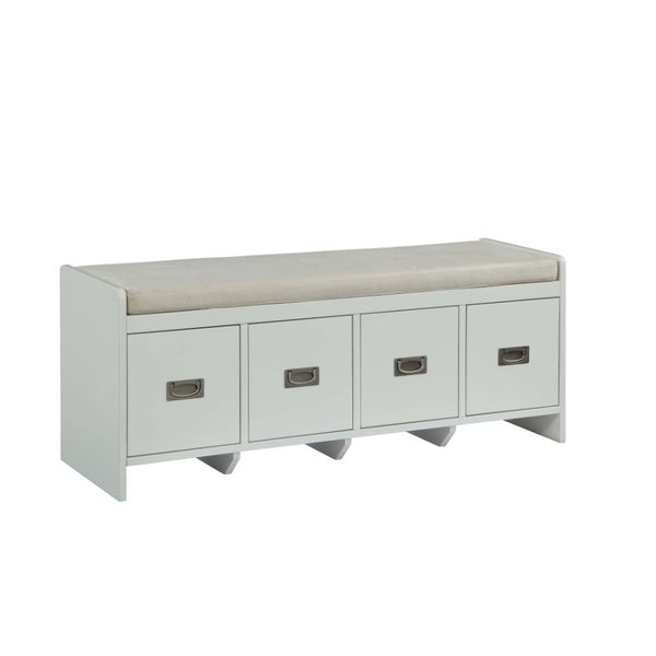 Unique in look and comfort, the Baptis bench, mixing pure buttonless tufted & welt trim fabric, offers a soft and luxe seating option or accent piece for any environment. It also features 4 drawers for storage. This attractive bench will be the ideal addi