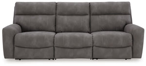 Next-Gen Durapella - Slate - 3-Piece Power Reclining Sectional Sofa