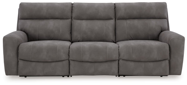 Next-Gen Durapella - Slate - 3-Piece Power Reclining Sectional Sofa