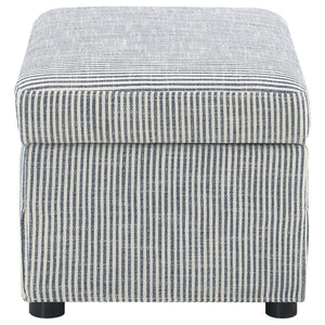 Winter - Upholstered Hydraulic Lift Top Storage Ottoman - Gray