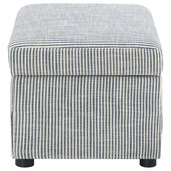 Winter - Upholstered Hydraulic Lift Top Storage Ottoman - Gray