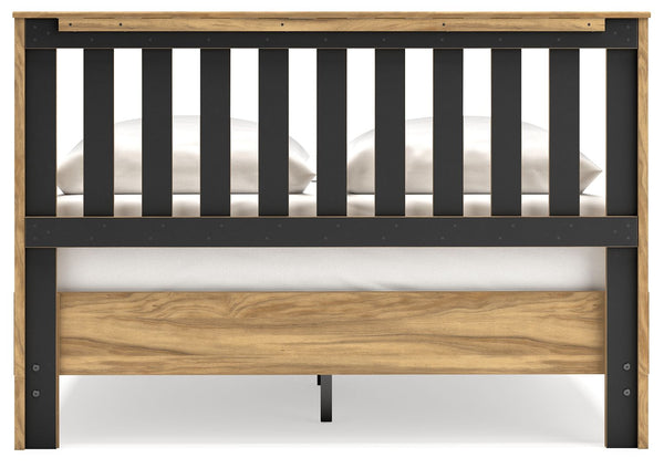 Bermacy - Light Brown - Queen Platform Panel Bed