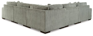 Lindyn - Fog - Corner Chairs 5 Pc Sectional