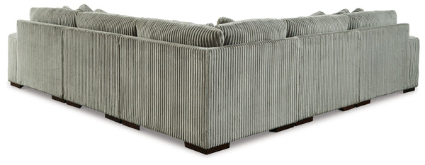 Lindyn - Fog - Corner Chairs 5 Pc Sectional