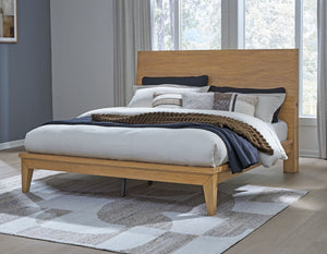  this king panel bed is the ideal option. Its soft and simple finish has a laid-back sensibility