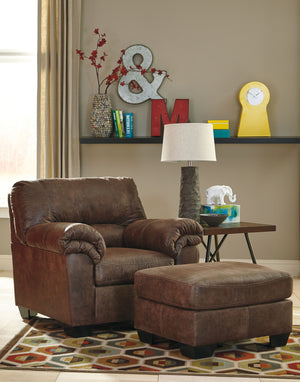 For a fresh spot in your space, turn to this designer chair and ottoman. Wind down at the end of a long day when you sink into this canyon of comfort. <h4><b>Bladen - Coffee - Chair</b></h4> <table width=-"100%-"><colgroup><col style=-"width: 30%