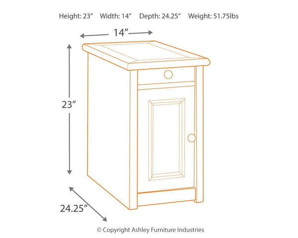 Bolanburg - White / Brown / Beige - Chair Side End Table - Door