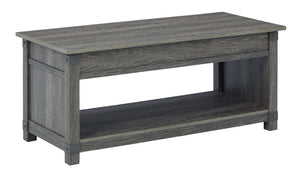  the coffee table-'s handy spring-loaded mechanism brings the tabletop closer to you. This versatile table makes it easier than ever