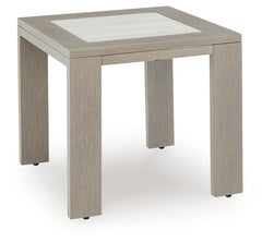 This outdoor end table is just what you need to get your outdoor party started. Though it looks remarkably like wood, its durable frame is perfectly suited for alfresco living. A striking tabletop with the look of natural stone serves up plenty of room fo