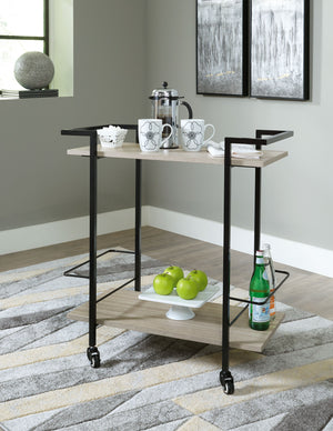  this bar cart sets a new standard for substance and streamlined design. Black bottle holders keep s