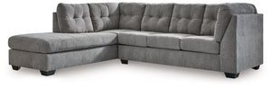 This sectional with chaise takes a homey approach to high style. Its gray coloration has classic versatility, while a contemporary silhouette and stitched details keep the look totally on trend. And you can count on comfortâ€”the chaise invites you to kic