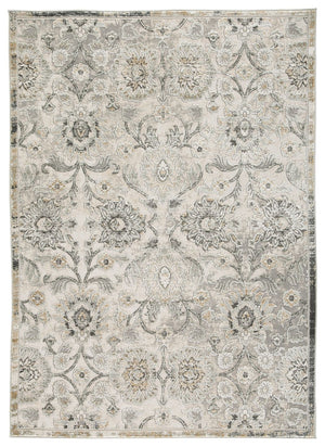 We-'re wild about this botanical-themed rug. With a plush feel and a dynamic, artful design in cream, gold, sage and shades of gray, it adds warmth and interest to your living space. While soft and textural underfoot, this rug is durable enough for any ar
