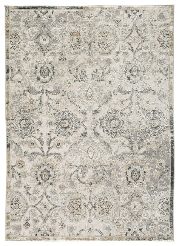 We-'re wild about this botanical-themed rug. With a plush feel and a dynamic, artful design in cream, gold, sage and shades of gray, it adds warmth and interest to your living space. While soft and textural underfoot, this rug is durable enough for any ar