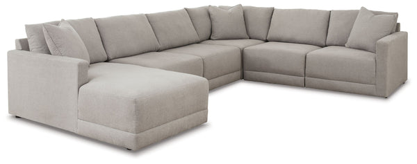 Searching for seating that expertly harmonizes form and function? This sectional with chaise has you covered. Making a sleek statement in spaces from transitional to modern, its neutral upholstery brings an airy, upscale feel to the clean-lined silhouette
