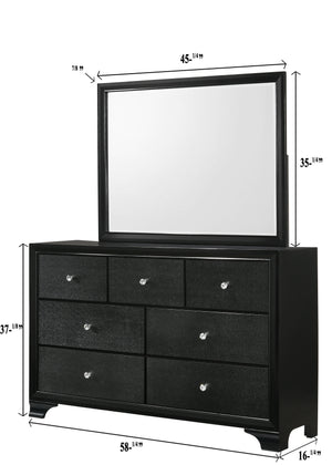 Micah - King 5 Piece Bedroom Set - Black