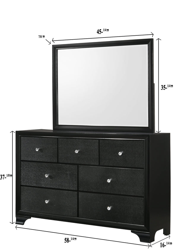 Micah - King 5 Piece Bedroom Set - Black