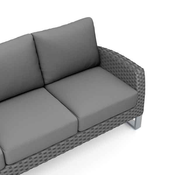 Fiji - 2 Piece Living Room Set (Sofa & Slat Top Coffee Table) - Gray