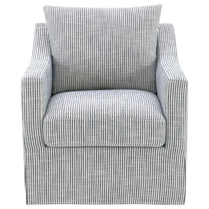  360-degree swivel for relaxed conversation or quiet reading. Its plush seat a