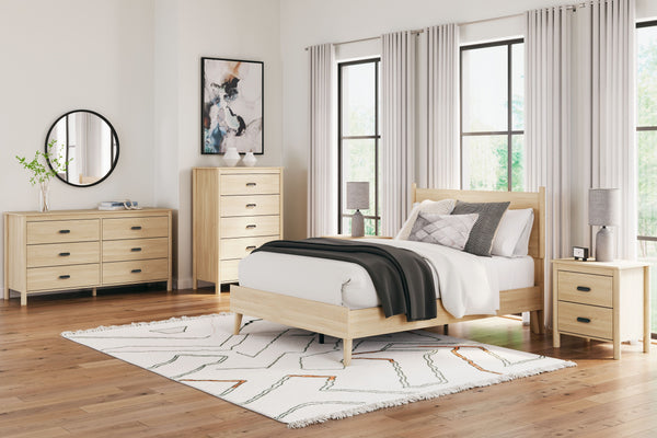 Natural colored replicated ash grain with authentic touch. Spacious drawers with ball bearing glides offer a smooth opening and closing drawer. Cases are accented with metallic brown modern knobs. Cases feature a round post leg detail. Vinyl wrapped drawe