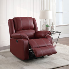 The Zuriel reclining sofa collection is a wonderful choice for any family room, combines luxurious faux leather with the comfort of padded, reclining seating. Comfortable contoured seats, soft to the touch while the reclining footrests offer full leg supp