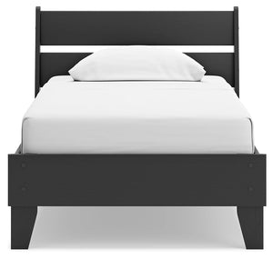 Socalle - Black - Twin Panel Platform Bed