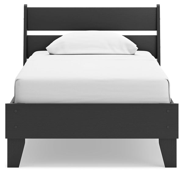 Socalle - Black - Twin Panel Platform Bed