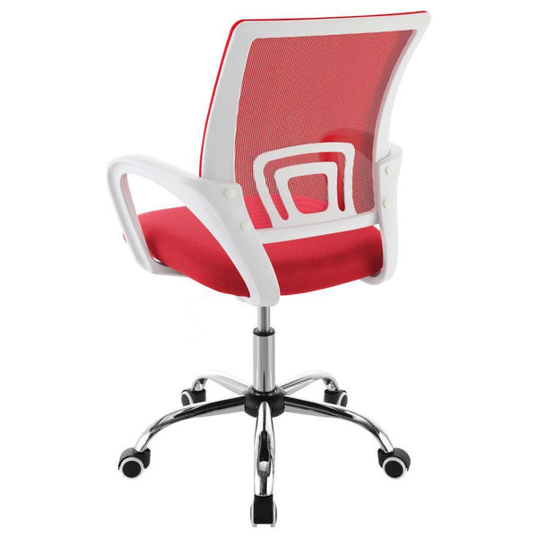 Felton - Upholstered Adjustable Home Office Desk Chair - Red