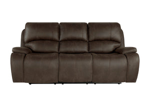Brookings - Sofa With Power Headrest & Footrest - Brown