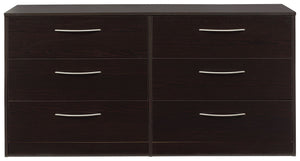 Finch - Black - Six Drawer Dresser