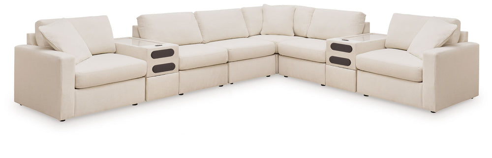 Looking cool and contemporary is great. But when it comes down to it, youâ€™re all about low-maintenance lounging. With the performance fabric on this sectional with audio system, cleaning spills is a breeze. Its customizable modular design caters to your