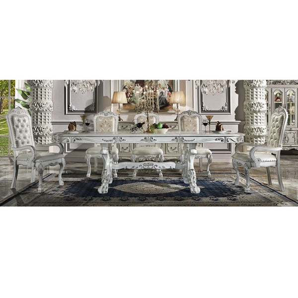 Dresden - Dining Table 108-"L - Bone White Finish