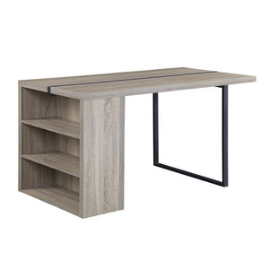  ideal for the kitchen or breakfast nook. The table features two built-in shelving for displaying decorative pieces or storing and organizing spices