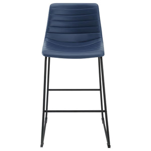 Zuni - Faux Leather Upholstered Bar Chair (Set of 2) - Blue