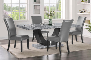 Lyra - Dining Table & 4 Chairs - Gray