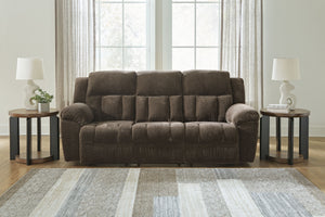  this extra-spacious reclining sofa is a masterclass in accessible style. Plush