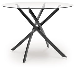 Youâ€™ll love the way this table masterfully complements the mod vibe of your dining room. A metal frame in a sleek gunmetal color adds eye-catching contemporary flair to the casual design. Made with everyday function in mind, its small stature expertly s