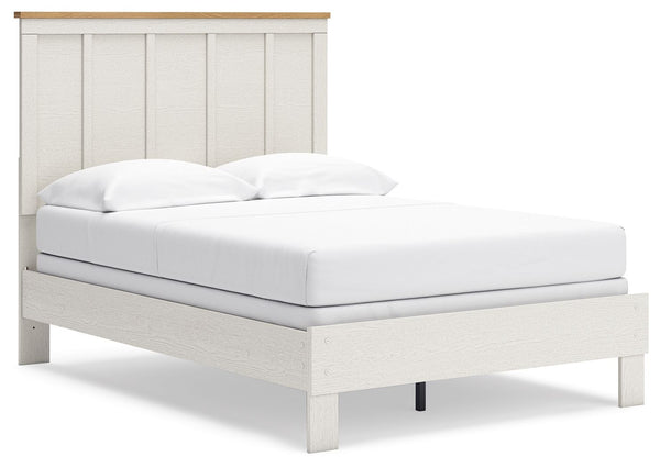 Create a serene countryside retreat with this full bed. A two-tone design effortlessly adds farmhouse style, while the clean-lined panel headboard enhances its charming appeal. Looking for furniture that offers a peaceful escape from your daily routine? T