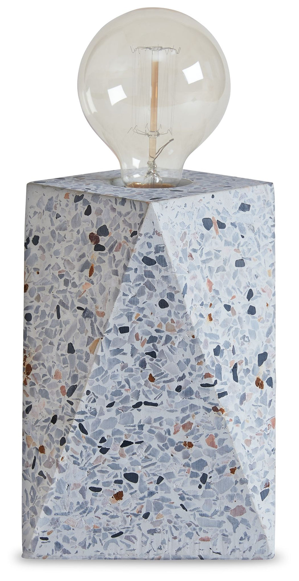 Inspired by trend-right stone sculptures, this table lamp offers a practical way to bring contemporary style to your home. Playful speckles in natural tones add an intriguing element to any desk, nightstand or end table.<br><br><b>Additional Dimensions</b