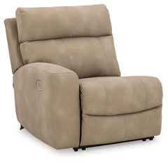 This left-arm facing power recliner is made with Next-Gen Durapella (polyester/polyurethane) upholstery. Pairs with other items in the series to make a modular sectional.<br><br><b>Additional Dimensions</b><br><ul><li>Arm height: 25-"</li><li>Seat depth: 