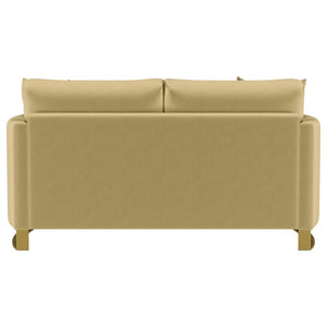 Corliss - Upholstered Curved Track Arm Loveseat - Camel