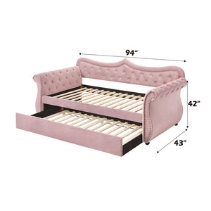 Adkins - Daybed - Pink Velvet