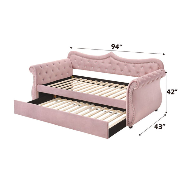 Adkins - Daybed - Pink Velvet