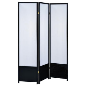 Fabulous visual effects in a tasteful decor accent. Translucent lighting adds a powerful aesthetic boost to this three-panel screen. As a room divider or a captivating accent, it draws approving looks and sets itself apart. A bold black frame provides the