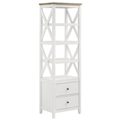 Spacious or compact, a casual living space has storage needs, and this wood media tower is a solid choice. Organize books and implements neatly while adding a fresh, inspiring look to a living room or family room. This modern tower is a mix of cottage-sty