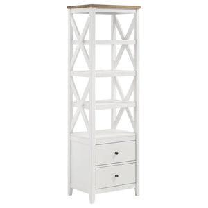 Spacious or compact, a casual living space has storage needs, and this wood media tower is a solid choice. Organize books and implements neatly while adding a fresh, inspiring look to a living room or family room. This modern tower is a mix of cottage-sty