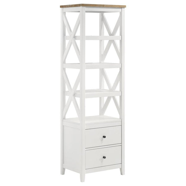 Spacious or compact, a casual living space has storage needs, and this wood media tower is a solid choice. Organize books and implements neatly while adding a fresh, inspiring look to a living room or family room. This modern tower is a mix of cottage-sty