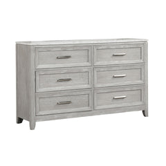 Crafted with precision, the Fiona 6 Drawer Dresser seamlessly combines the beauty of real wood with durability. Its construction features Acacia Solids, Manufactured Woods, and Oak Veneer, ensuring strength and stability. The multi-step finish, achieved t