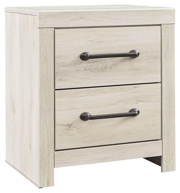 What a delightful take on rustic industrial style. Whether modern loft or modern farmhouse, this nightstand makes itself at home. The wispy whitewash palette enhances without covering the grain for that weathered look you crave. Elongated drawer pulls ele