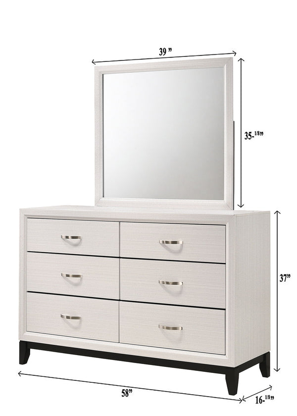 Akerson - Full 5 Piece Bedroom Set - White