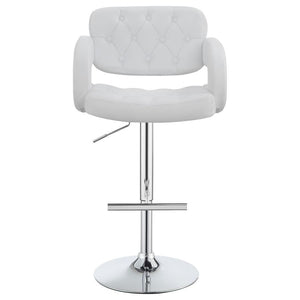 Brandi - Adjustable Bar Stool - Chrome And White